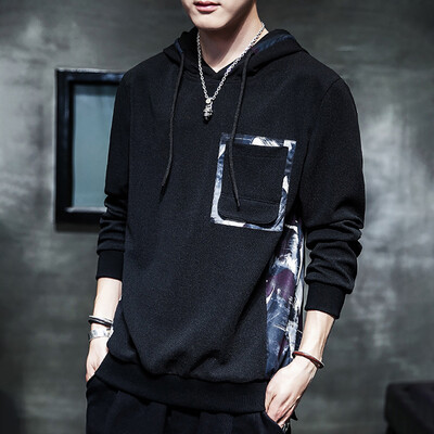 

Toponeto Mens Fashion Long-sleeved Round Neck Solid Color Printing Sweater Tops Blouse