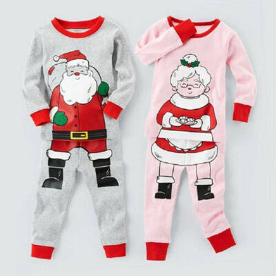 

Christmas Baby Kids Boys Girls Santa Claus Homewear Sleepwear Nightwear Pyjamas