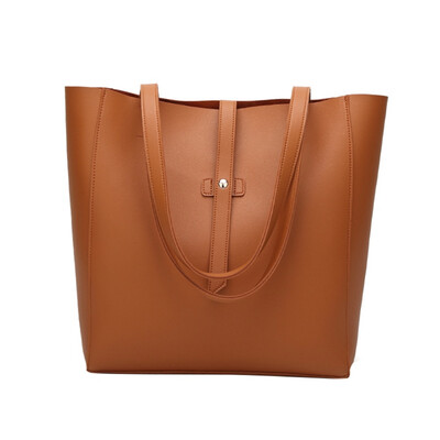 

Fashion PU Leather Bag Ladies Handbag Female Black Solid Color Shoulder Bags Women Tote Bag