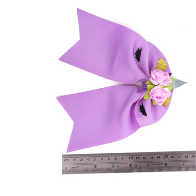 

High Quality Cheer leading Horse Elastic Headband for School Girls Fashion Bow Hairpin with Cute Colored