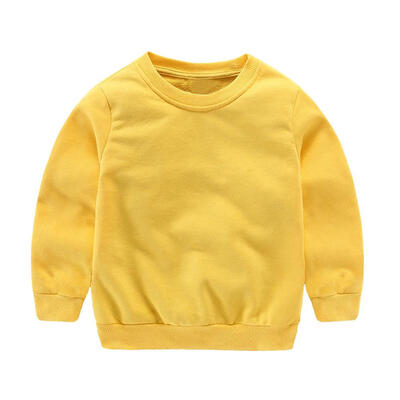 

Spring Boys Sweatshirts Basic Cotton O-Neck Fashion Warm Solid Color Tops