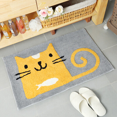 

Gobestart Cartoon Animal Floor Mats Gateway Bathroom Door Water Absorbent Anti-slip Mat