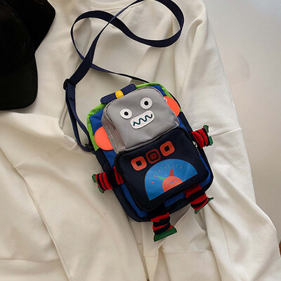 

Tailored Women Fashion Canvas Robot Coin Purse Shoulder Messenger Casual Bags