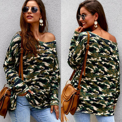 

Women Long Sleeve Off Shoulder Casual Sweater Lady Sweatshirt Jumper Loose Tops