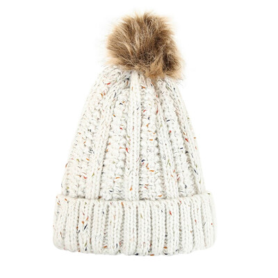 

Tailored New Women Men Winter Knitted Hat Metal Circle Hemming Hat Wool Cap