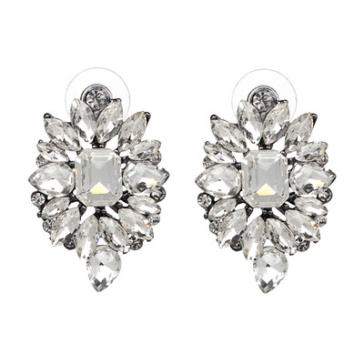 

AOTEMAN Good Quality Crystal Flower Stud Earrings For Women Girl Party Crystal Statement Earring Wholesale