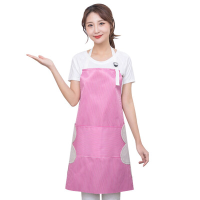 

Waterproof Stripe Sleeveless Kitchen Cooking Apron Cover Hand Wiper Pinafore