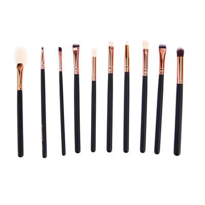 

10pcs Rose Red Tube Makeup Brush Set Foundation Facial Blusher Brush Tool