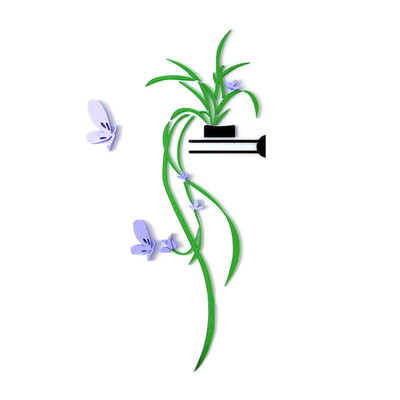 

DIY Vase Flower Tree Crystal Arcylic 3D Wall Stickers Decal Home Decor