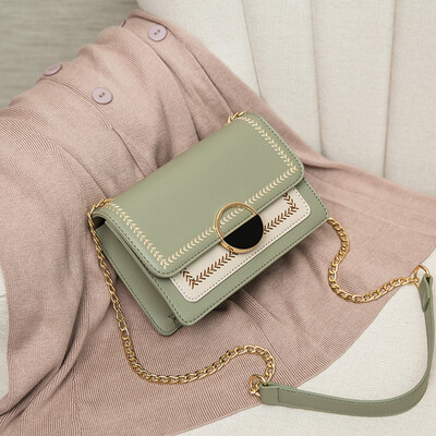 

Womens Bag Summer Xiaoqingxin 2019 Korean Edition Colour-Coloured Single Shoulder Bag Fashion Chain Slant Square Bag