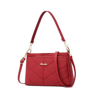 

2018 spring new small female bag best selling lychee pattern shoulder diagonal package large capacity middle-aged mother handbag