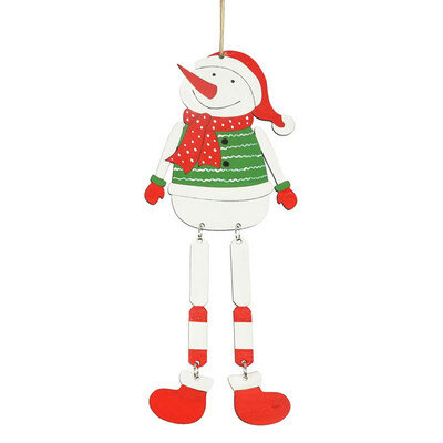 Siaonvr Christmas Decorations Creative DIY Wooden Santa Snowman Pendant