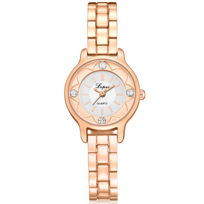 

Korean students new sunflower diamond timetable lvpai brand steel belt ladies bracelet watch