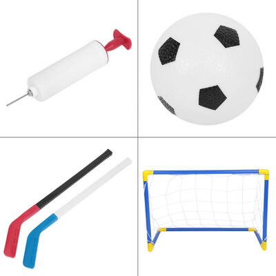 

Greensen Children Sports Ice Hockey Soccer Goals Balls Pump Practice Game Toy Set