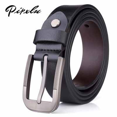 

High-end mens belt leather pin buckle belt leather business casual brand simple pants belt mens tide