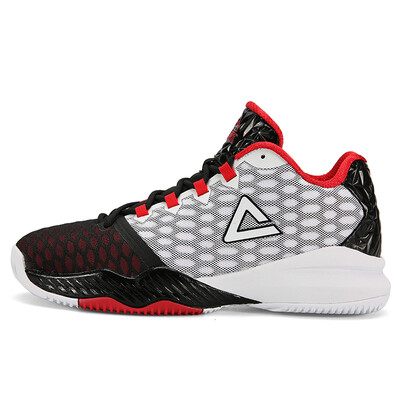 

PEAK mens shoes new outfield basketball shoes non-slip wear-resistant competition boots sports shoes DA830321 big white red 45 yards