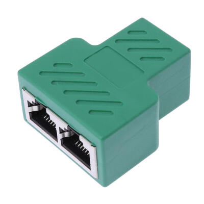 

RJ45 1 to 2 Female Port Splitter Adapter LAN Ethernet Connector Plug Socket