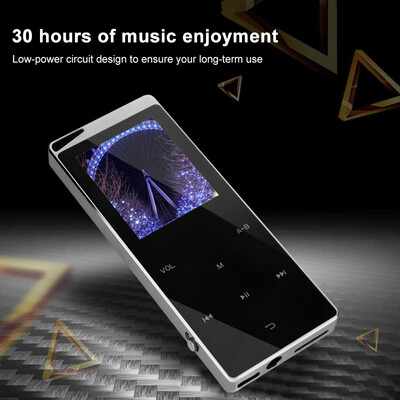 

16GB MP3 Player Portable Ultra-thin Digital Music Player TF Card Slot Touch Button FM Radio Support BT Function with 35mm Headpho
