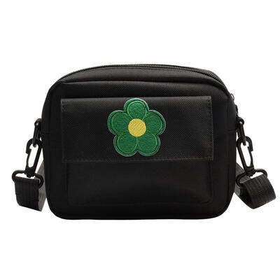 

Flower Decor Shoulder Messenger Handbags Canvas Women Small Crossbody Bags