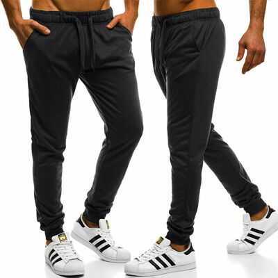 

Mens Track Pants Casual Sport Gym Jogging Jogger Pencil Pants Trousers Slacks