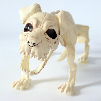 

Siaonvr Halloween Hyena Props Animal Bones Party Shop Decoration Horror