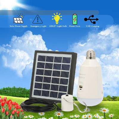 

Solar Powered LED Light Bulb Portable 7W E27 Rechargeable IP65 Protection LED Light for Camping Emergency Tent Home Outdoor Barbec