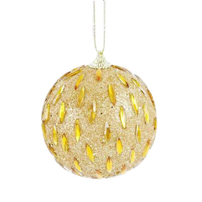 

〖Follure〗Christmas Rhinestone Glitter Baubles Balls Xmas Tree Ornament Decoration 8CM