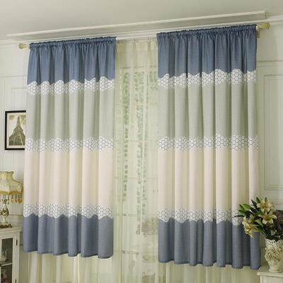 

Wide Strip Half Shading Curtain Bedroom Living Room Semi Blackout Purdah