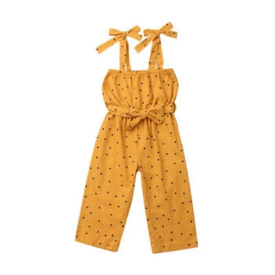 

Kids Baby Girl Clothes Sleeveless Sling Dots Romper Jumpsuit Bodysuit Outfit