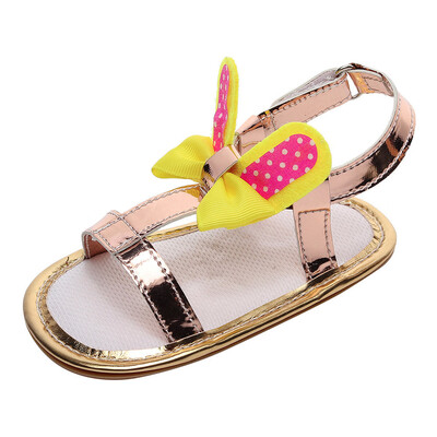 

Infant Baby Kids Children Cartoon Rabbit Ears Sandal Soft Flat Beach Roman Shoes