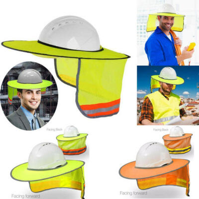 

SAFETY Cover HARD HAT NECK SHIELD HELMET SUN SHADE REFLECTIVE STRIPE SOFT 2019