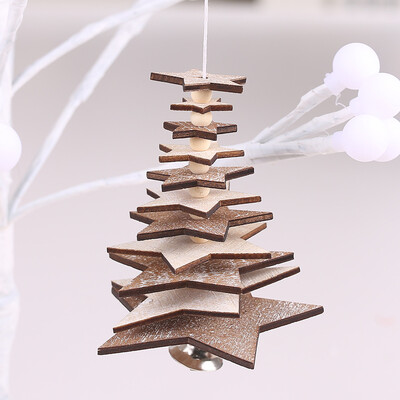 

Siaonvr Christmas Tree Wooden Hanging Pendant Store Door Ornament Xmas Home Decor