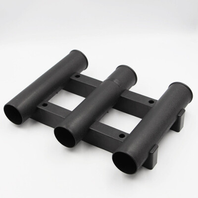 

Black Boat Fishing Rod Holder Plastic Side-Mount Rod Bracket Tube Fishing Gear
