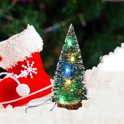 

Siaonvr Christmas Decorations Desktop Decoration With LED Lights Mini Christmas Tree