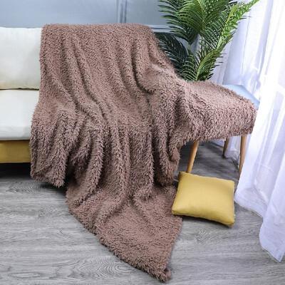 

Long Fur Throw Blanket Faux Fluffy Blanket Micro Plush Super Soft Cozy Luxury Bed Blanket Microfiber 63"x79"
