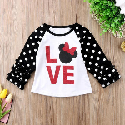 

Kids Baby Girls Child Tees Long Sleeve T-shirt Tops Shirts Clothes Age 1-6T