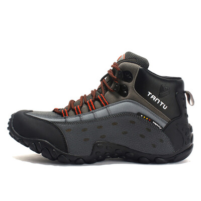 

Leather high mens outdoor hiking shoes cross-border large size walking shoes