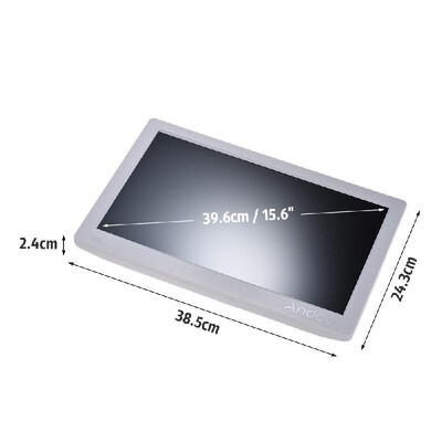 

Andoer 156inch Digital Photo Frame 1920 1080 HD Advertising Machine Full View IPS Screen Support Random Play with Remote Christ