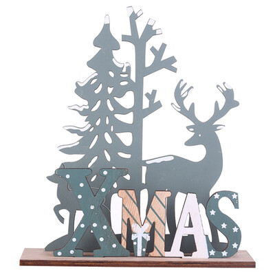 

2020 Christmas Tree Elk Wooden Ornaments Xmas Party Diy Crafts Home Table Decorations