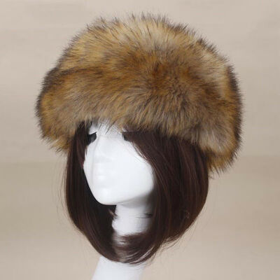 

Women Russian Thick Fluffy Cap Fake Faux Fur Headband Hat Winter Ear Warmer Ski