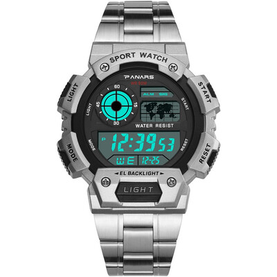 

Gobestart Alloy Steel With Luminous Multi Function Waterproof Fashion Mens Electronic Watch