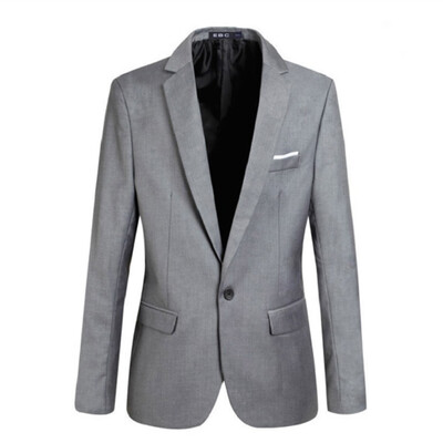 

Stylish Mens Casual Slim Fit Formal One Button Suit Coat Jacket Tops