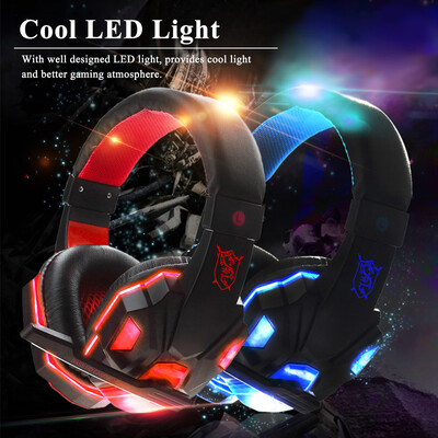 

Over-ear Gaming Headset for PC Laptop with Microphone with USB 35mm Plug LED Light Volume Control Gaming Headphones