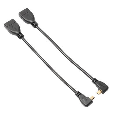 

2 x Micro HDMI Male to Female Cable Adapter Left & Right Toward