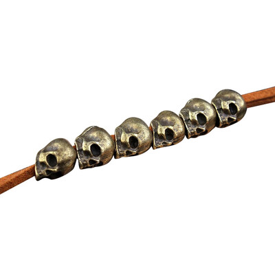 

Gobestart Skull Hair Cord DIY Accessories Ponytail Gothic Punk Antique Copper Headgear