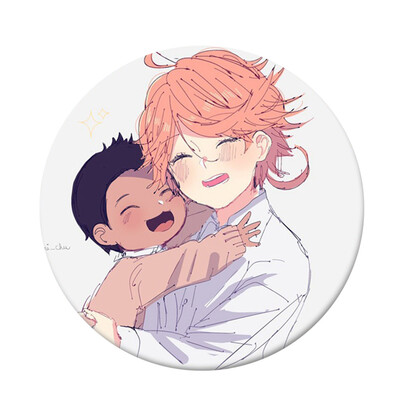 

CAR-TOBBY Anime The Promised Neverland Badge Yakusoku No Neverland Badge Bag Tie Badge Brooch Pin Pendant Accessories Cosplay