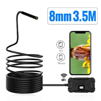 

Wireless Endoscope Camera HD1080p WiFi Borescope Inspection Camera Waterproof IP67 Flexible Snake Camera Y13 55mm for Iphone Andr