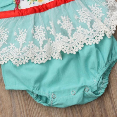 

Fashion Lace Newborn Baby Girls Flower Romper Bodysuit Jumpsuit Outfits Clothes wcb2