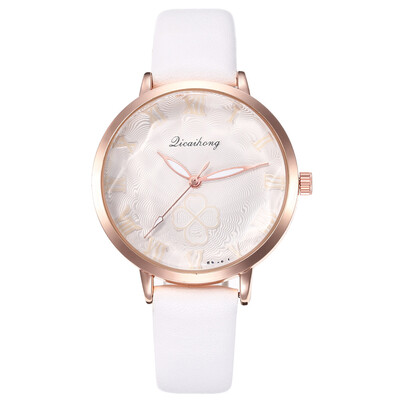 

New creative Roman scale four-leaf clover ladies fashion quartz watch female casual student table