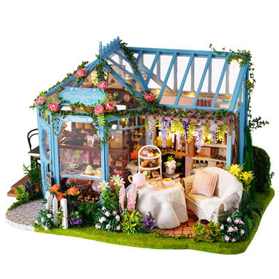 

1 Set DIY Dollhouse Wooden Miniature Doll House Furniture Kit Music LED Toy